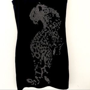 Royal Underground BLK Tank Dress Studded Leopard